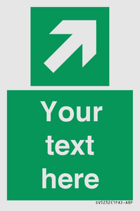 Custom Arrow Top Right Sign